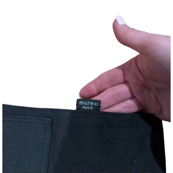 Murval Paris Black Grommet Tote Shoulder Bag - Picture 5 of 6